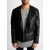 Ebony Biker Jacket - fekete bőrdzseki - Méret: XXL