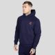 Siksilk Navy Cut And Sew Reverse Oversized Hoodie - sötétkék pulóver - Méret: S