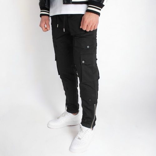 Black Multipocket Pants - fekete oldalzsebes nadrág - Méret: XXL