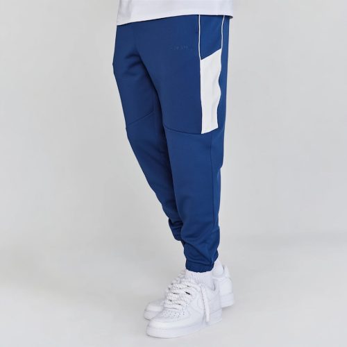 Siksilk Navy Muscle Fit Joggers - Méret: S  