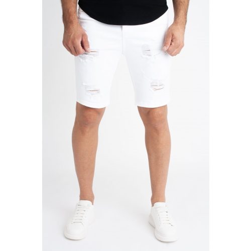 White Ripped Skinny Short - fehér rövidnadrág - Méret: 36