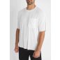 White Lined Oversized Tee
