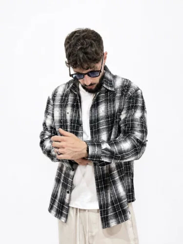 Stud Kockás Ing - Méret: M