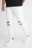 White Destroyed Loose Jeans - fehér szaggatott farmer - Méret: 34