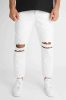 White Destroyed Loose Jeans - fehér szaggatott farmer - Méret: 36