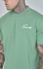 SIKSILK Green Script Print Oversized T-Shirt - Zöld póló - Méret: XS