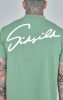 SIKSILK Green Script Print Oversized T-Shirt - Zöld póló - Méret: XS