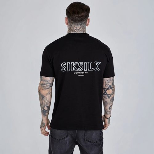  Siksilk Black Graphic T-Shirt