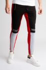 Black/Grey/Red Zip Jogger - melegítőnadrág - Méret: L