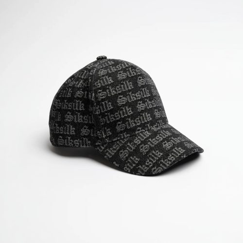 Siksilk Jacquard Denim Trucker Cap - Black