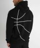 Black Dunk Hoodie - fekete mintás pulóver - Méret: L