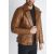 Mocha Biker Jacket - barna motoros dzseki - Méret: M