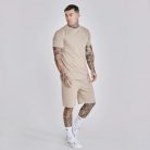 Siksilk Beige T-Shirt and Shorts Set