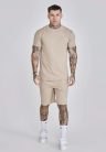 Siksilk Beige T-Shirt and Shorts Set