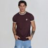 Siksilk Burgundy Ringer T-Shirt