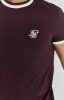 Siksilk Burgundy Ringer T-Shirt