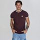 Siksilk Burgundy Ringer T-Shirt - Méret: M