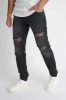 Black Destroyed Loose Jeans - bő szabású farmer - Méret: 36