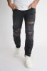 Black Destroyed Loose Jeans - bő szabású farmer - Méret: 31