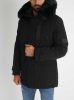 Black Fur Winter Coat - fekete szőrmés télikabát - Méret: XL