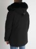 Black Fur Winter Coat - fekete szőrmés télikabát - Méret: XL