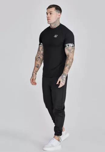 Siksilk Black Tech T-Shirt - Méret: XS