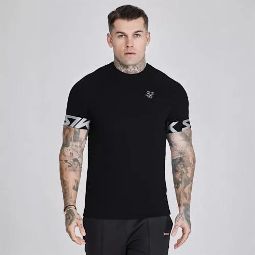 Siksilk Black Tech T-Shirt - Méret: S