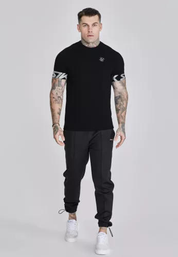 Siksilk Black Tech T-Shirt - Méret: M