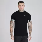 Siksilk Black Tech T-Shirt - Méret: L
