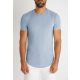 Barred Blue Tee - kék hosszított póló - Méret: XL