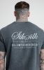 Siksilk Grey Acid Wash Relaxed Fit T-Shirt - szürke póló - Méret: XS 