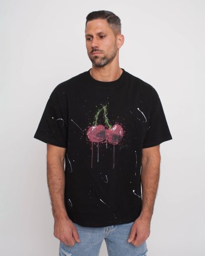 Cherry Fekete Boxy Póló