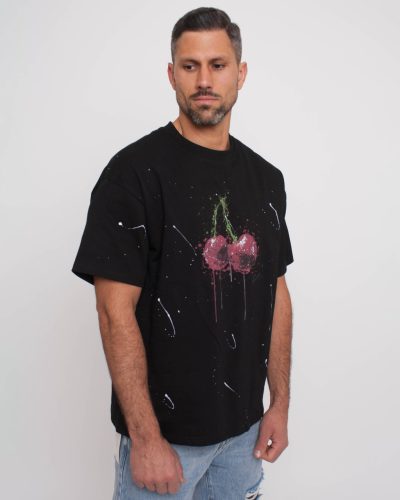 Cherry Fekete Boxy Póló