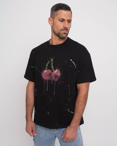 Cherry Fekete Boxy Póló