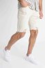 Beige Ripped Short - bézs szaggatott rövidnadrág - Méret: 28