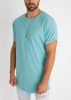 Long Shaped Glass Turnup Tee - oversize kék póló - Méret: XL