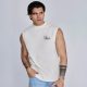 Siksilk Ecru Sleeveless T-Shirt