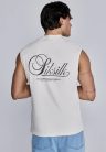Siksilk Ecru Sleeveless T-Shirt - Méret: XS