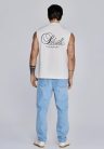 Siksilk Ecru Sleeveless T-Shirt - Méret: S