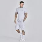 Siksilk Grey Marl T-Shirt and Shorts Set - Méret: S 