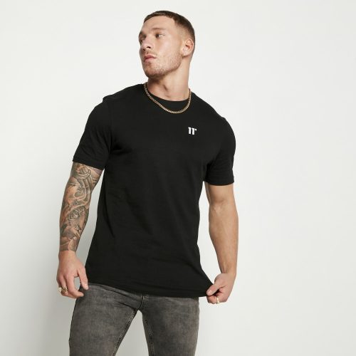 11 Degrees CORE Black Muscle Fit T-Shirt 
