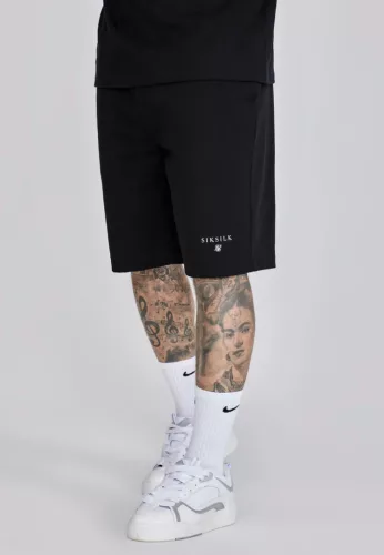 Siksilk Black T-Shirt and Shorts Set - Méret: M