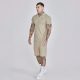 Siksilk Beige Polo and Shorts Set