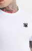 Siksilk White Essential Short Sleeve Muscle Fit T-Shirt - fehér póló - Méret: L