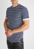 Navy Striped Tee - hosszított kék póló - Méret: S 