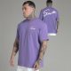 Siksilk Purple Script T-Shirt - lila oversize póló - Méret: M