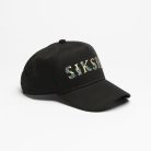 Siksilk Black Floral Embroidery Trucker Cap