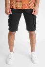 Dark Cargo Short - fekete oldalzsebes rövidnadrág - Méret: 29