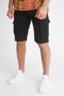 Dark Cargo Short - fekete oldalzsebes rövidnadrág - Méret: 29