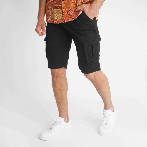 Dark Cargo Short - fekete oldalzsebes rövidnadrág - Méret: 33